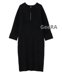 GeeRA 前後2WAYハーフジップニットワンピース