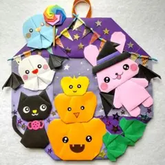 折り紙リース　１０月−36『ハロウィン♪♪』