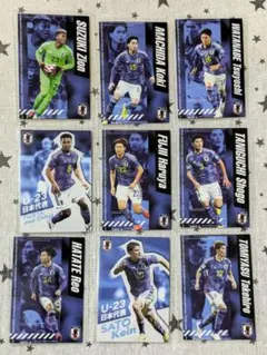 サッカー日本代表チームチップス　2024 　9枚セット