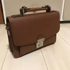 セカンドバッグ クラッチバッグ レザー ブラウン 財布 大容量