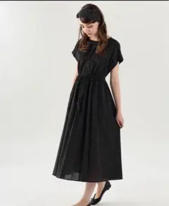 (廃盤品)アニエスベー　ドットロングドレス　ドッドワンピース