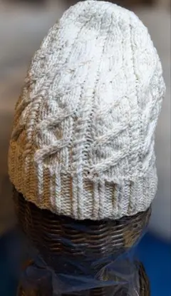 ハンドメイド　コットン　ニット帽