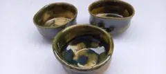 小鉢3点セット　小皿3点セット　陶器の皿　陶器　器　陶芸品　手作り陶器　皿