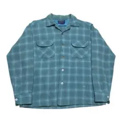 【希少】90s PENDLETON オンブレバージンウールシャツ 短丈古着 L 希少】90s PENDLETON オンブレバージンウールシャツ 短丈古着 L