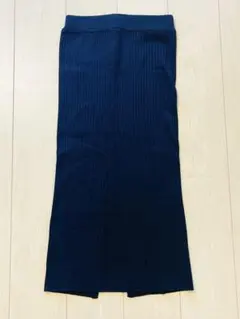 新品未使用全長78cm リブ編み タイトスカート