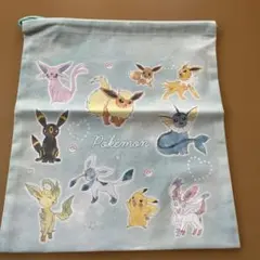 ポケットモンスター　ポケモン　ブイズ　イーブイ　巾着　袋　ケース　未使用　L