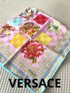 VERSACE 花柄 大判ハンカチ