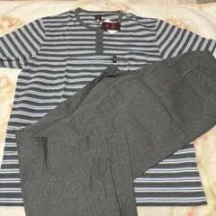 新品　TAKEO IKUKI ストライプ パジャマセット Lサイズ綿100%