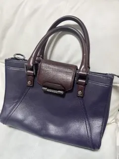 diesel パープル　レザー ハンドバッグのサムネイル