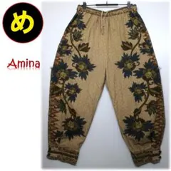 花柄 ワイドパンツ