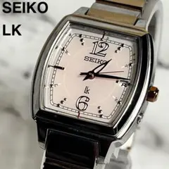稼働美品 セイコー LK レディース腕時計 1B22-0BE0 ピンク文字盤