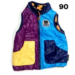 【90】ミキハウス DOUBLE .B ダウンベスト リバーシブル フリース