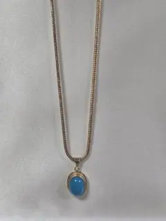 美品☆K18 ネックレス ターコイズ ペンダント