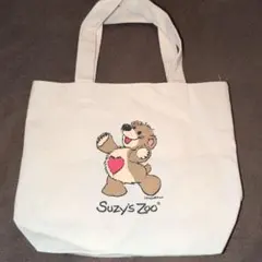 PLAZA　スージーズー　ミニトートバッグ　生成り　ベア　　お散歩バッグ