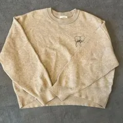 classicalelf 胸元サインロゴ刺繍入りニット