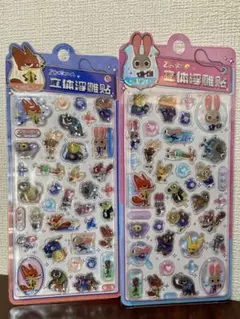 海外正規品★Disneyボンボンドロップシール★ズートピア２枚セット