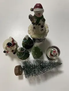 クリスマス装飾品セット スノーマン・ツリー・スノードーム