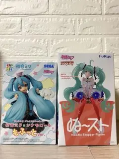 初音ミク ぬーどるストッパー 初音ミク×シナモロール ちょこのせ 2点