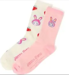 【メゾピアノ】新品♡ベリエちゃん　靴下2足セット　23㎝〜25㎝　ニコアンド　苺のサムネイル