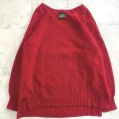 ジャーナルスタンダード ハミルトンラムズウール100%リブニットセーターVネック