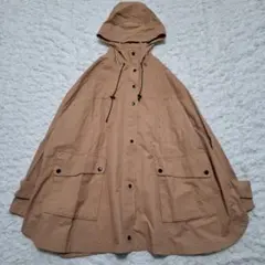 【新品】COCODEAL ポンチョフードブルゾン ブラウン 2