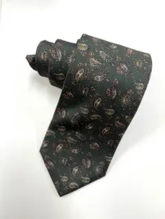 人気✨ネクタイ メンズカジュアル オシャレ ビジネス パーティペイズリーグリーン