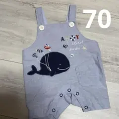 スラスリ　SLAPSLIP サロペット　くじら　70のサムネイル