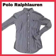 Polo Ralphlauren ストライプ　シャツ　青白　ポロラルフローレン