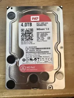 WD Red 4TB WD40EFRX NAS HDD使用時間0h - メルカリ