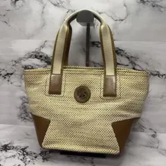 (美品)大人気、ハンティングワールド、ハンドバッグ、丈夫なキャンパス地、人気色