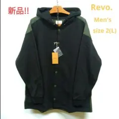 新品!!Revo./レボ　メンズ　切り替えカットアウター　フード付き