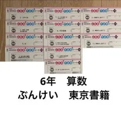 小学6年生　算数　カラーテストこたえ・てびきシート　ぶんけい　東京書籍　一年間分のサムネイル