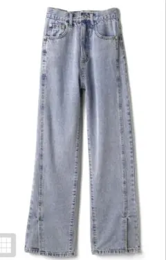 GRL 新品未使用　フロントスリットハイウエストデニムパンツ[cu300]