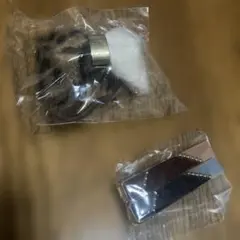 ファー付きヘアゴム ブラウン・ホワイト ファー付きヘアクリップ