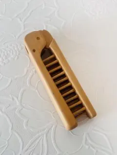 工芸品　つげブラシ　ヘアブラシ　折りたたみ式　折りたたみブラシ