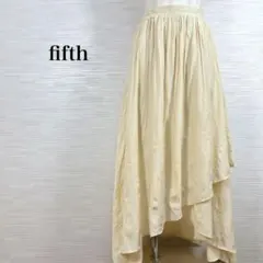 美品★fifth フィフス　ロングスカート　ライトイエロー　ウェストゴム