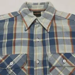 70s big yank ネルシャツ 60s 80s ヘビネル 水色 USA製