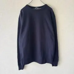 Champion スウェット　ワンポイント刺繍　　古着メンズ　ネイビー　M