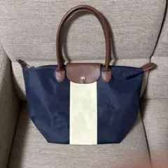 ナイロント－トバッグ　ネイビー×オフホワイト