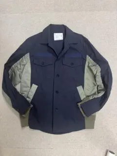 美品 sacai サイズ2 M コントラストパネル シャツジャケットのサムネイル