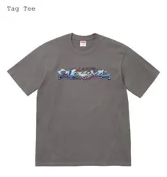 Supreme Tag Tee Charcoal S