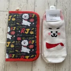 bt21ソックス＆マルチケース☆2点セット☆まとめ売り☆JIN☆BTS☆