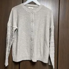 Samansa Mos2 ベージュ カーディガン