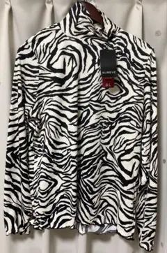 カットソー 長袖 ゼブラ柄 6L