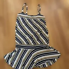 MAITRESSE ストライプ ノースリーブ ミニワンピース 38