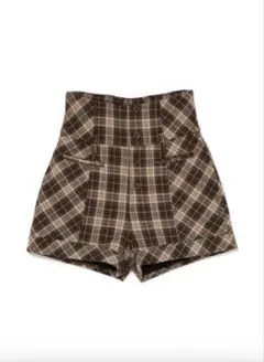andmary High waist check pants S brown - メルカリ