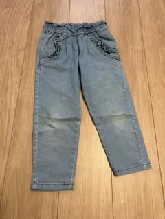 ライトブルー フリル付きパンツ