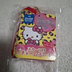 Hello Kitty ヒョウ柄 スカーフ付きチャームポーチ(新品未使用)
