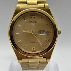 ヴィンテージ　SEIKO5 自動巻き ゴールド 腕時計　6389-8980