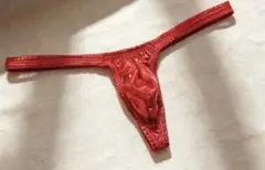 メンズ 光沢 素材Tバック ＯＮＥサイズＳＭ相当
